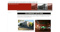 Desktop Screenshot of colonnadelofts.com