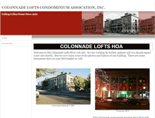 Tablet Screenshot of colonnadelofts.com